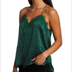 CAMI NYC Racerback Emerald Leopard Camisole